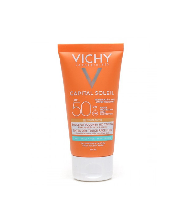 VICHY CAPITAL SOLEIL EMULSION TOUCHER SEC TEINTE SPF 50, 50ML