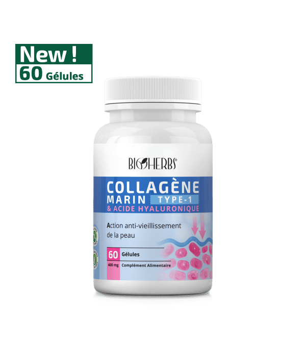 Bioherbs Collagène Marin & Acide Hyaluronique 120 gélules
