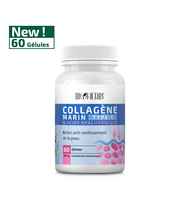 Bioherbs Collagène Marin & Acide Hyaluronique 120 gélules