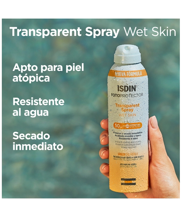 ISDIN Transparent Spray Wet Skin SPF50 250ml