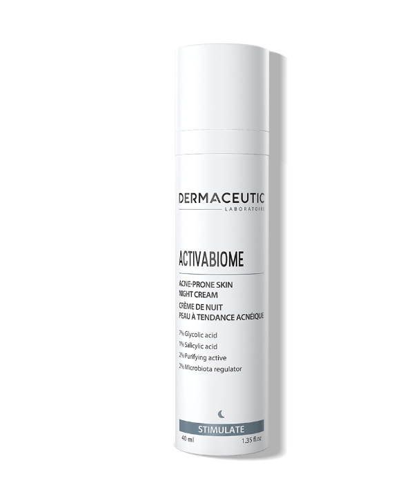 DERMACEUTIC ACTIBIOME Creme de Nuit Peau a Tendance Acneique 40ML