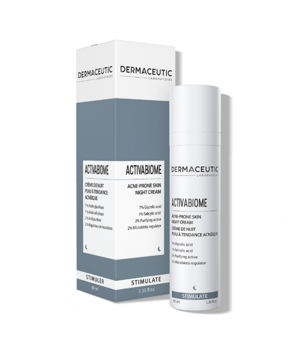 DERMACEUTIC ACTIBIOME Creme de Nuit Peau a Tendance Acneique 40ML
